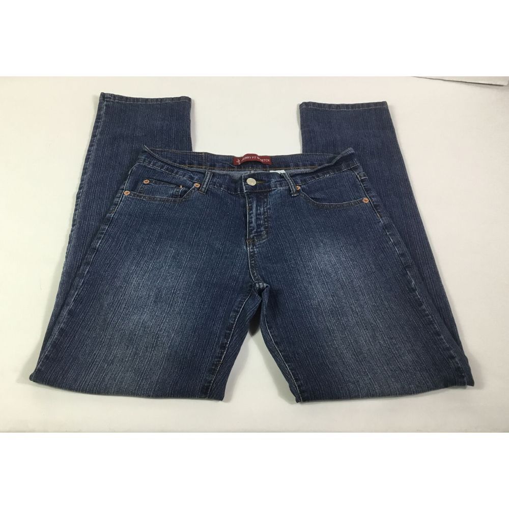 Levis 518 Jeans‎ skinny fit stretch Denim med rise distressed Womens Size 17/32
